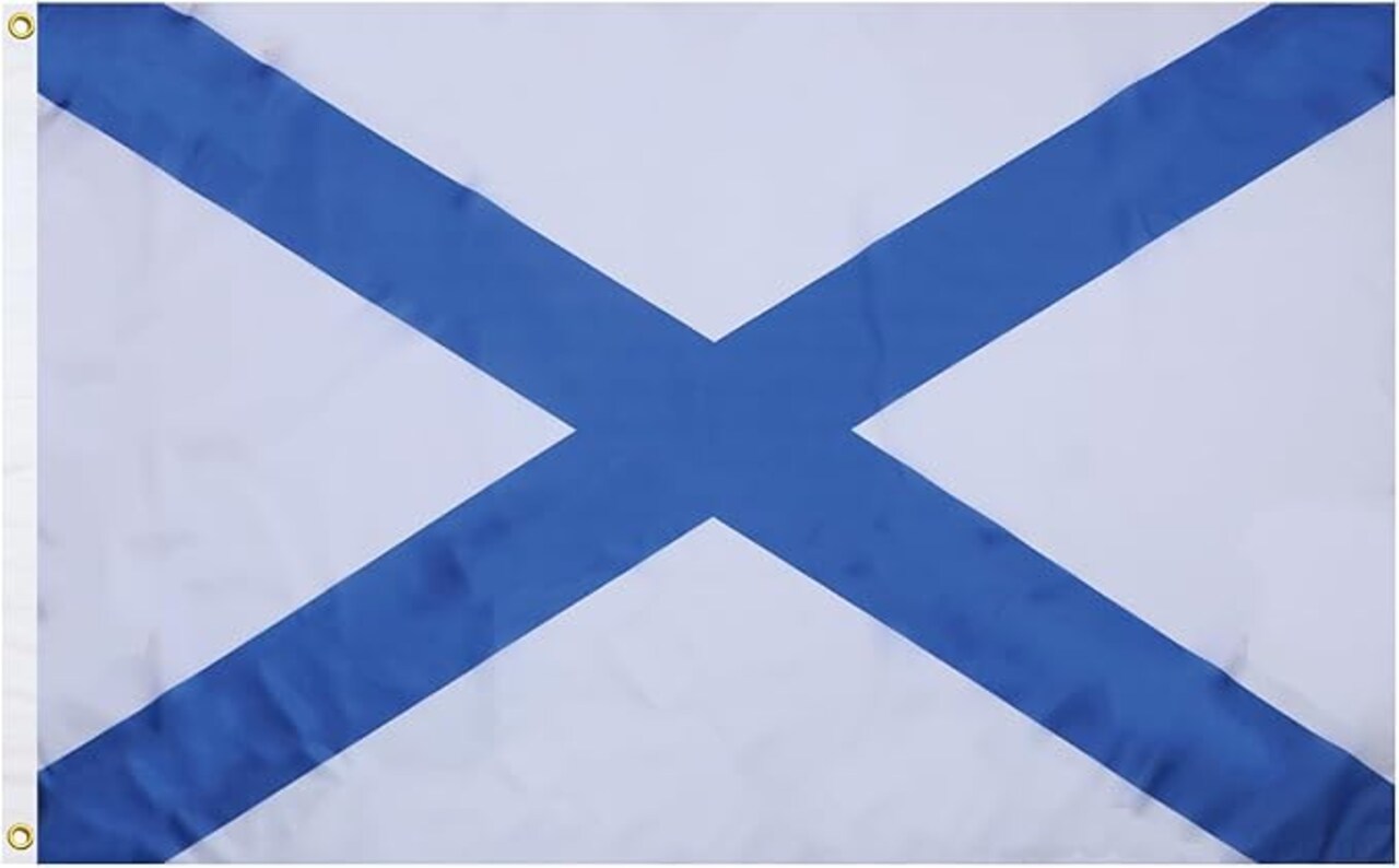Russian Navy Ensign Flag 3x5 Ft Polyester Banner with Metal Grommets – 100D Fade Resistant Naval Flag for Indoor Outdoor Display, Maritime, Cultural & Event Decoration
